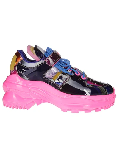 Shop Maison Margiela Retro Fit Low-top Sneakers In Pink Fluo