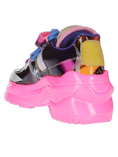 Shop Maison Margiela Retro Fit Low-top Sneakers In Pink Fluo