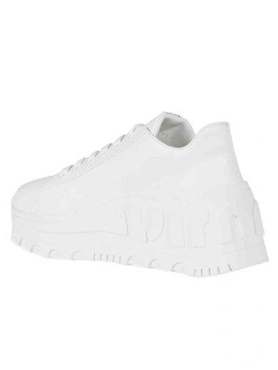 Shop Miu Miu Logo Sneakers In White