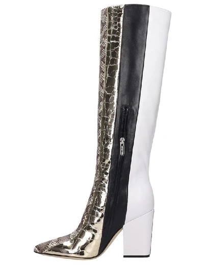 Shop Sergio Rossi High Heels Boots In White Leather