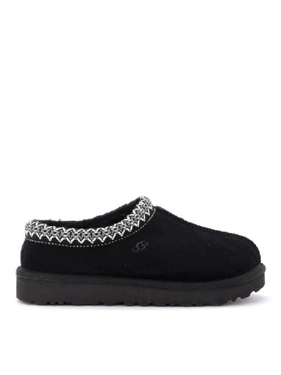 Shop Ugg Tasman Slipper In Black Suede In Nero