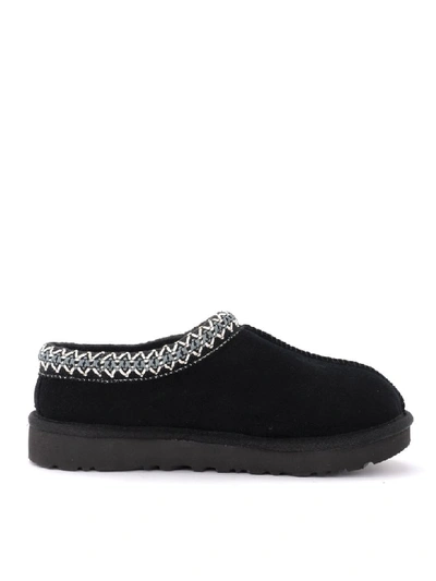 Shop Ugg Tasman Slipper In Black Suede In Nero