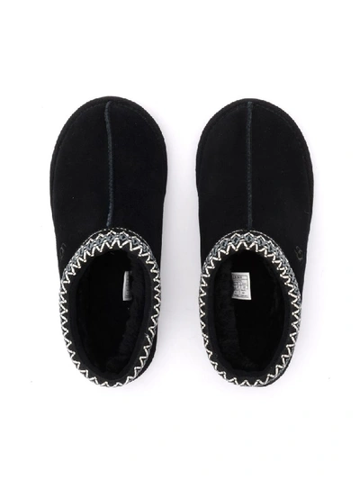 Shop Ugg Tasman Slipper In Black Suede In Nero