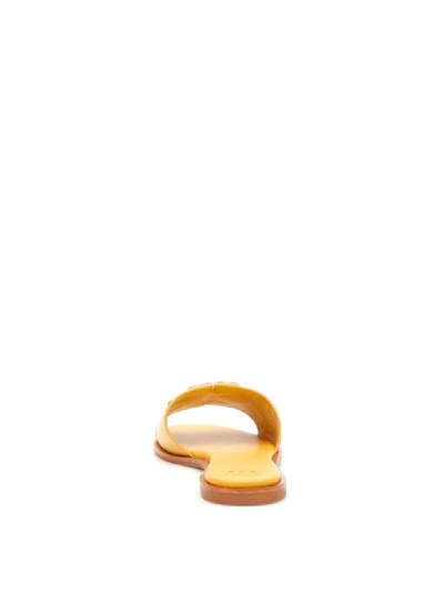 Shop Tory Burch Ines Slides In Daylily (yellow)