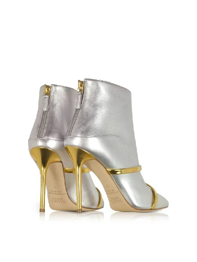 Shop Malone Souliers Madison 100 Metallic Nappa Leather Boots In Silver