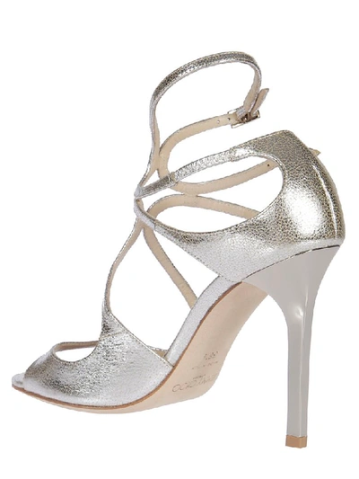 Shop Jimmy Choo Lang Sandals In Champagne