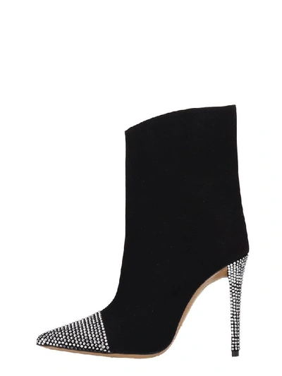 Shop Alexandre Vauthier High Heels Ankle Boots In Black Suede