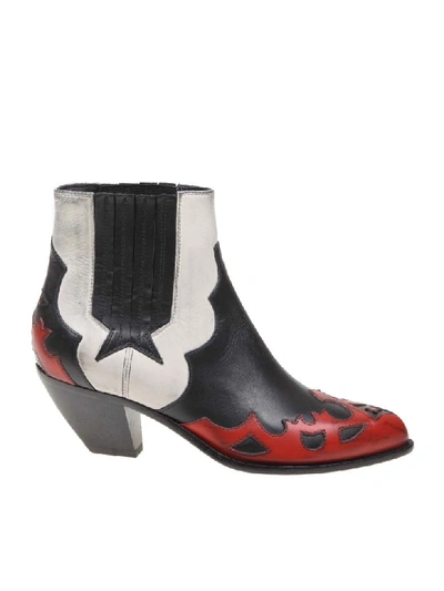 Shop Golden Goose Sunset Flowers Leather Ankle Boot