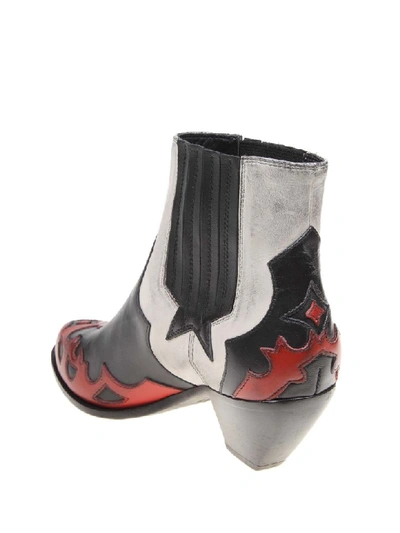 Shop Golden Goose Sunset Flowers Leather Ankle Boot