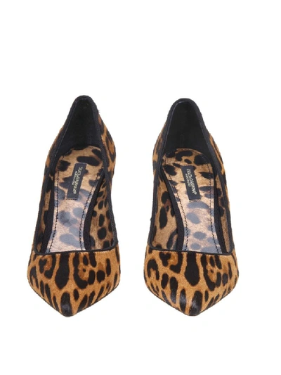 Shop Dolce & Gabbana Decollete In Cavallino With Leopard Print