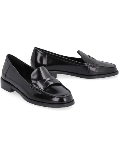 Shop Michael Michael Kors Buchanan Leather Loafers In Black