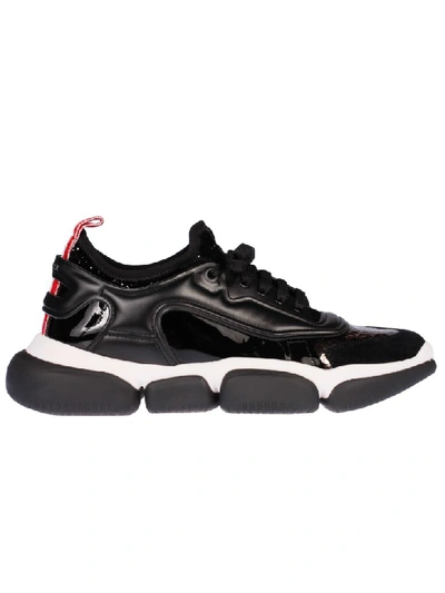 Moncler Mixed-media Chunky Sneakers In Black | ModeSens