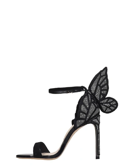 Shop Sophia Webster Chiara Sandals In Black Suede And Leather