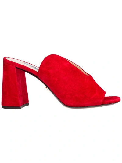 Shop Prada Opanca Mules Shoes In Rosso