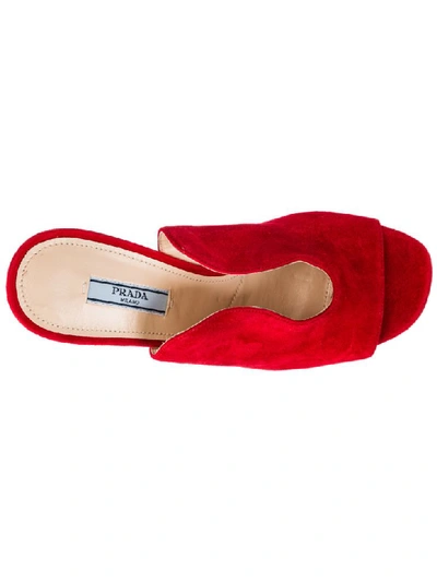 Shop Prada Opanca Mules Shoes In Rosso