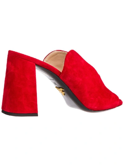 Shop Prada Opanca Mules Shoes In Rosso