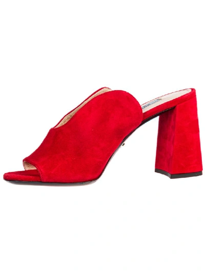 Shop Prada Opanca Mules Shoes In Rosso