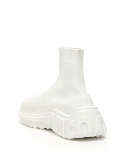 Shop Miu Miu Miu Run Sneakers In Bianco (white)