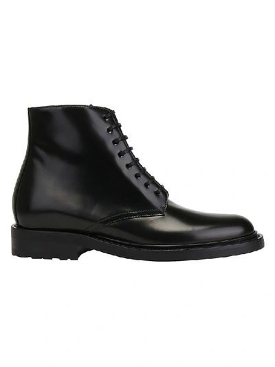 Shop Saint Laurent Army Boots In Nero