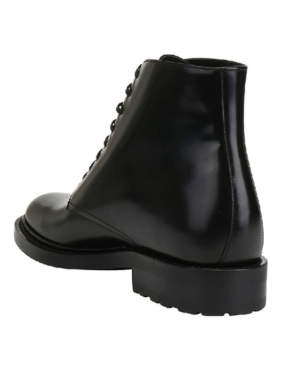 Shop Saint Laurent Army Boots In Nero