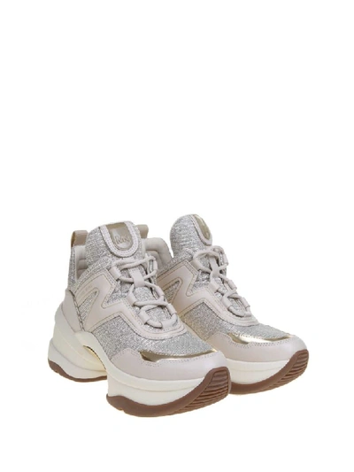 Michael Kors Olympia Trainer Sneakers In Pale Gold | ModeSens
