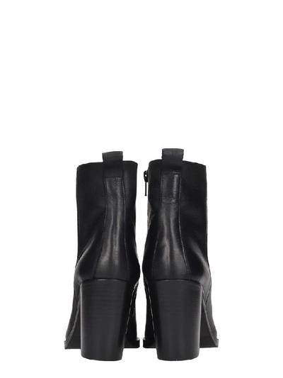 Shop Strategia High Heels Ankle Boots In Black Leather