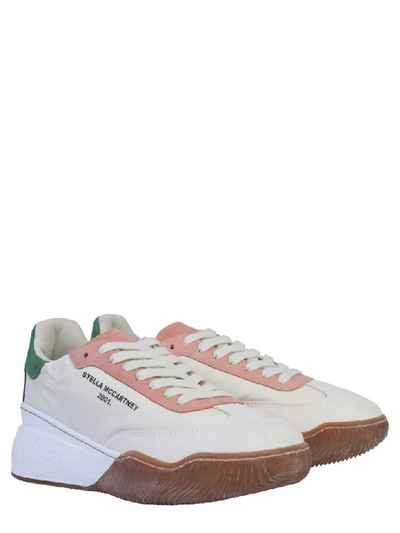 Shop Stella Mccartney Loop Sneakers With Laces In Bianco