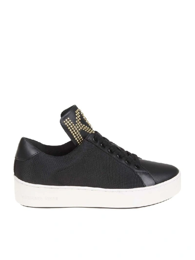 Shop Michael Kors Sneakers Mindy In Canvas Black Color