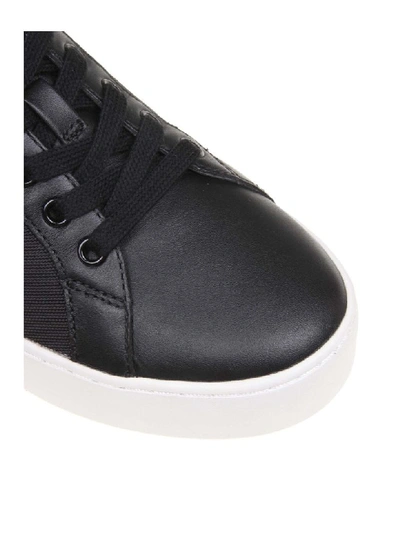 Shop Michael Kors Sneakers Mindy In Canvas Black Color