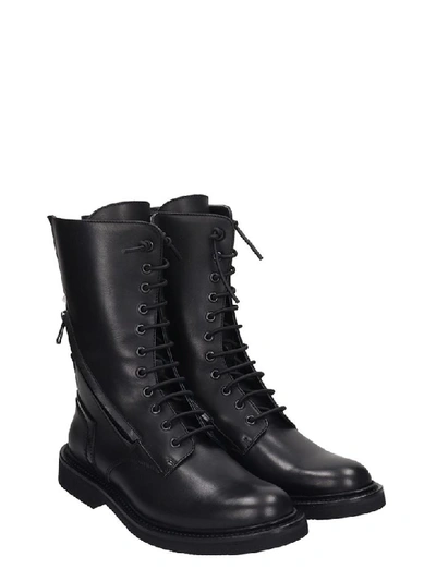 Shop Bruno Bordese Bologna Combat Boots In Black Leather