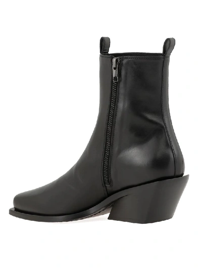 Shop Ann Demeulemeester Leather Boot In Black