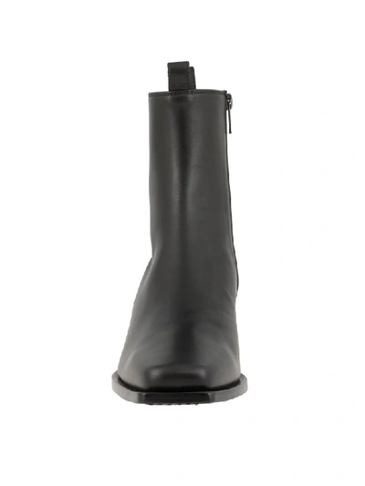 Shop Ann Demeulemeester Leather Boot In Black