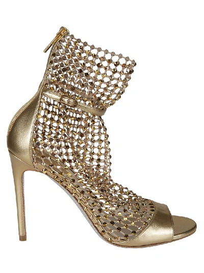 Shop René Caovilla Galaxia Sandals In Gold