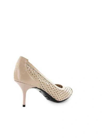 Shop Love Moschino Hearts Light Pink Pumps In Cipria