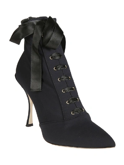 Shop Dolce & Gabbana Laced-up Ankle Boots In Black