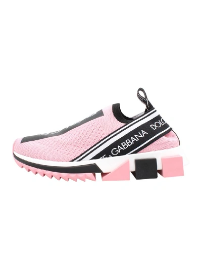 Shop Dolce & Gabbana Polyester Shoes In Pink