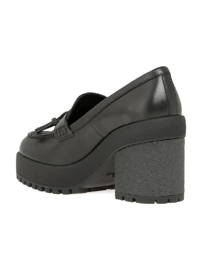 Shop Hogan Loafer With Heel In Black