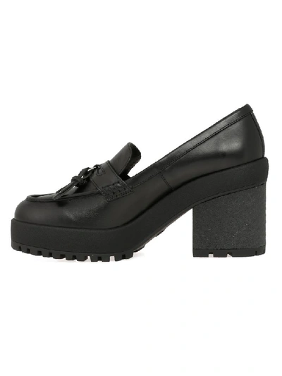 Shop Hogan Loafer With Heel In Black