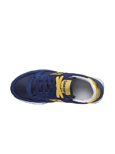 Shop Saucony Sneakers In Blue/gold