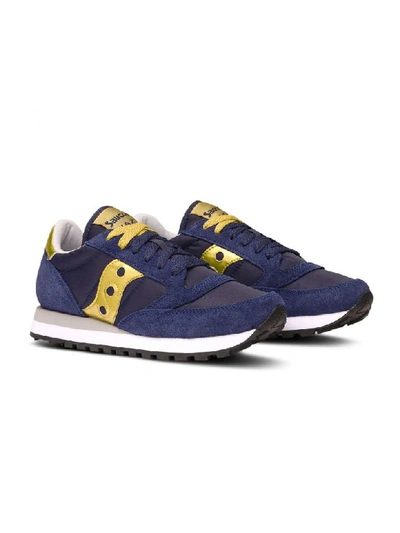 Shop Saucony Sneakers In Blue/gold