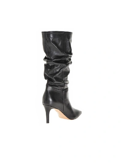 Shop Pinko Black Nappa Leather Mezcal Boot In Nero