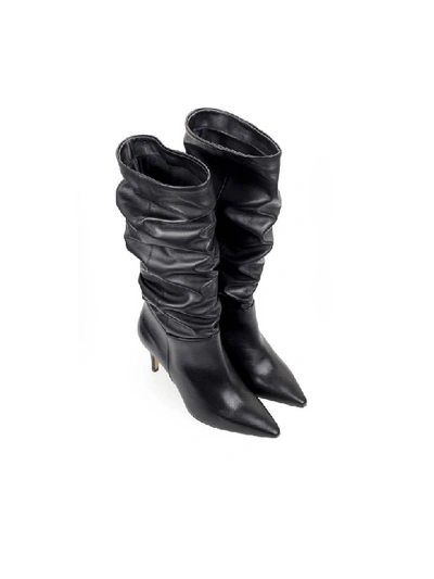 Shop Pinko Black Nappa Leather Mezcal Boot In Nero