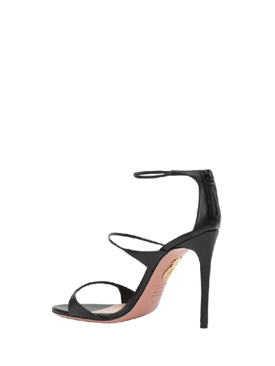 Shop Aquazzura Minute 105 Sandals In Nero