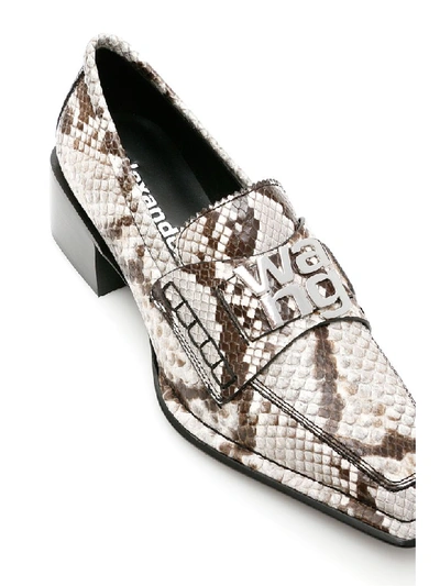 Shop Alexander Wang Parker Loafers In Black And White (grey)