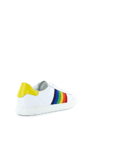 Shop Dsquared2 New Tennis White/yellow Sneaker In Bianco/giallo (white)