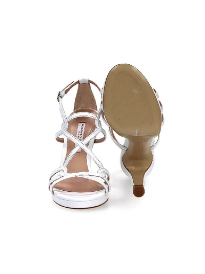 Shop Roberto Festa Clinique White Nappa Leather Sandal In Bianco