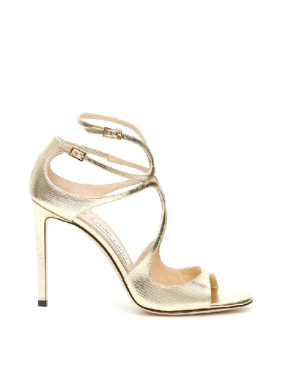Shop Jimmy Choo Lang Sandals In Light Gold (gold)