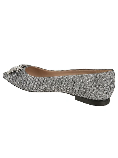 Shop Stuart Weitzman Kelsey Slippers In Silver