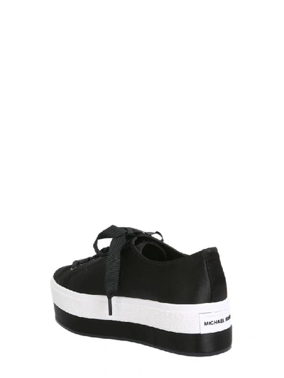 Shop Michael Michael Kors Satin Ronnie Sneakers In Nero