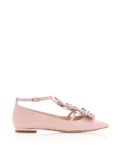 Shop Sophia Webster Sophia Pink & Multi Riva Flat Ballerinas